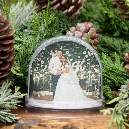 Personalisiertes Zwei-Foto-Hochzeitsschneeglobe Schneekugeln (Winter)