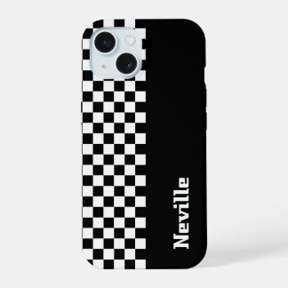 Personalisiertes Zwei-Töne-Schachbrett iPhone 15 Hülle