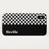 Personalisiertes Zwei-Töne-Schachbrettmuster Case-Mate iPhone Hülle (Rückseite (Horizontal))