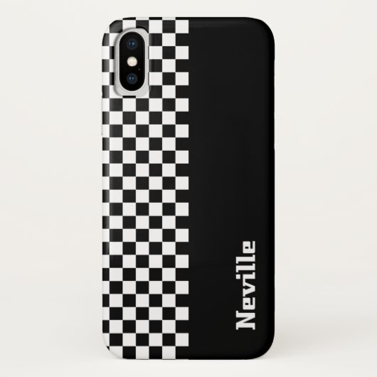 Personalisiertes Zwei-Töne-Schachbrettmuster Case-Mate iPhone Hülle (Rückseite)