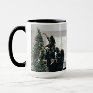 Personalisiertes zweiseitiges Familien-Weihnachtsf Tasse