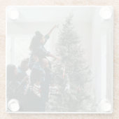 Personalisiertes zweiseitiges Foto Glasuntersetzer (Rückseite)