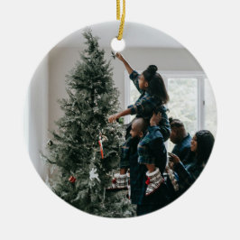 Personalisiertes zweiseitiges Foto Keramik Ornament