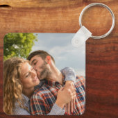 Personalisiertes zweiseitiges Foto Schlüsselanhänger (Rückseite)