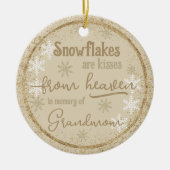 Personalisiertes zweiseitiges Memory Snowflake Fot Keramik Ornament (Vorne)