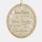 Personalisiertes zweiseitiges Memory Snowflake Fot Keramik Ornament (Links)