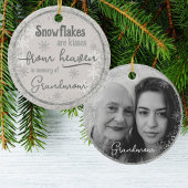 Personalisiertes zweiseitiges Memory Snowflake Fot Keramik Ornament