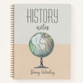 Personalisiertes zweiteiliges History Notes-Notebo Notizblock (Vorderseite)