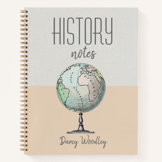 Personalisiertes zweiteiliges History Notes-Notebo Notizblock (Vorderseite)
