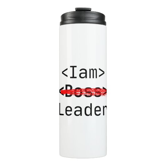 Personalisierung Anführer nicht Boos Thermosbecher (Vorderseite)