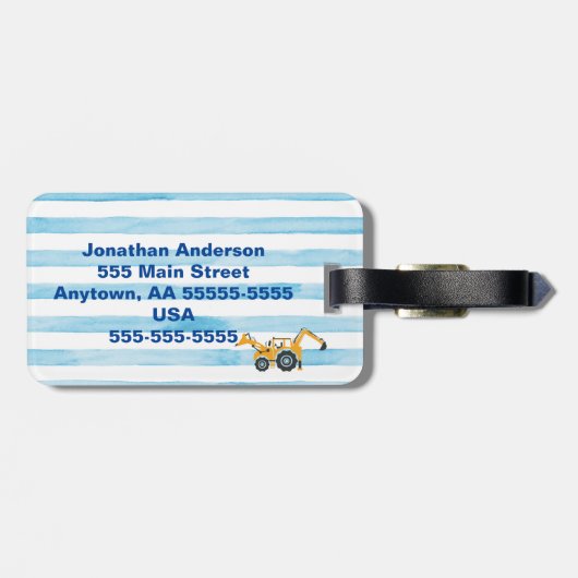 Personalisierung des Gepäcks Gepäckanhänger (Rückseite horizontal)