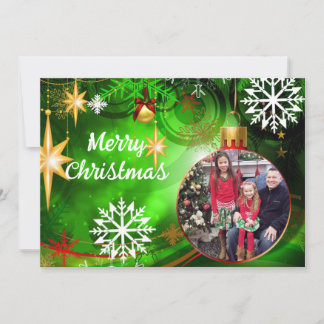 Personalisierung Foto Namen Weihnachtsbaumschmuck Karte