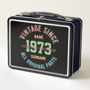 PERSONALISIERUNG NAME BIRTHTAG JAHR VINTAGE GIFTS METALL BROTDOSE