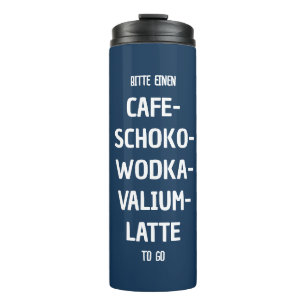Personalisierungs Café-Schoko-Wodka-Latte Thermosbecher
