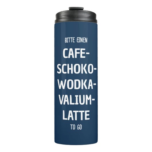 Personalisierungs Café-Schoko-Wodka-Latte Thermosbecher (Vorderseite)