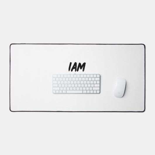 Personalisierungsschreibmatte "Iam Leader not boss Schreibtischunterlage (Tastatur & Maus)