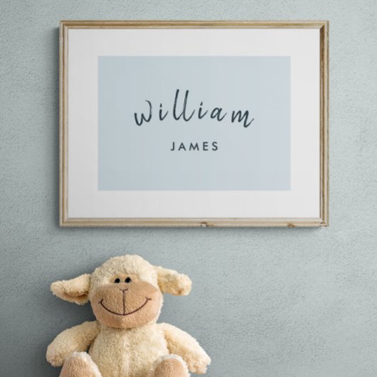 Personalisischer Name Kinderspielraum Boy Pastel B Poster