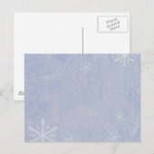 PERSONALISZE Snowflake Paper 3 - Original Blue Postkarte (Vorne/Hinten)