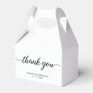 Personaliz Chic Script Vielen Dank für Ihre Hochze Geschenkschachtel
