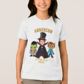 Personaliz Foto Kostüm Halloween-Party für Kinder Tri-Blend Shirt (Vorderseite)