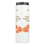 PERSONALIZ Pumpkin Gewürzsaison Wasserfarbe Pumpki Thermosbecher (Rückseite)
