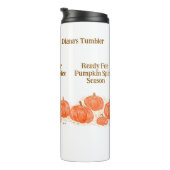 PERSONALIZ Pumpkin Gewürzsaison Wasserfarbe Pumpki Thermosbecher (Nach rechts gedreht)
