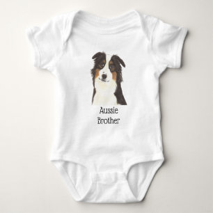 Personalizable Aussie Australian Shepherd Baby Strampler