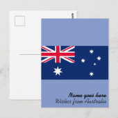 Personalizable Australian Flag Holiday/Vacation Postkarte (Vorne/Hinten)
