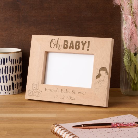 Personalizable Baby Shooter Laser Geätzte Rahmen (Links)