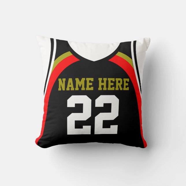 Personalizable Basketball-Jersey-Wurfs-Kissen Kissen (Vorderseite)