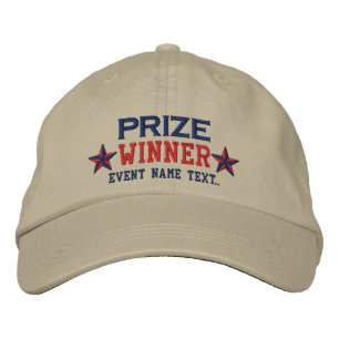 Personalizable Bearbeiten Text Preis Gewinner Stic Bestickte Kappe
