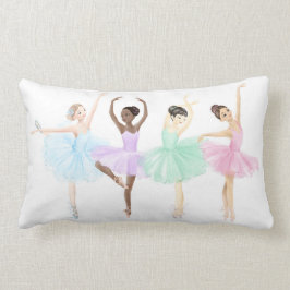 Personalizable Beautiful Ballerinas Cushion Lendenkissen