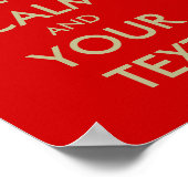 Personalizable behalten ruhiges Plakat |, Text (Ecke)