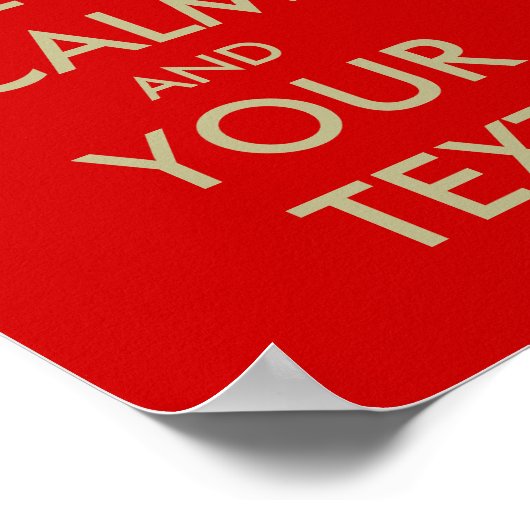 Personalizable behalten ruhiges Plakat |, Text (Ecke)