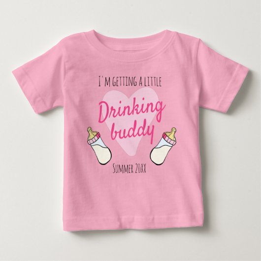 Personalizable Big Sister reveal Baby T-shirt (Vorderseite)