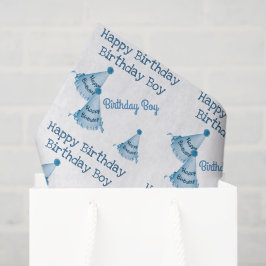 Personalizable Blue Happy Geburtstag Junge Party H Seidenpapier