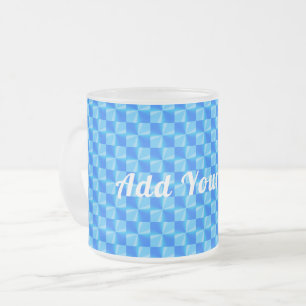 Personalizable Blue Modern Trenddesign Muster Mattglastasse