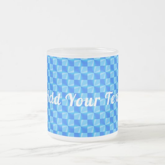 Personalizable Blue Modern Trenddesign Muster Mattglastasse (Mittel)