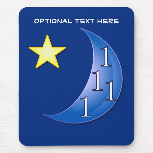 Personalizable Blue Moon Rebus Word Puzzle Mousepad (Vorne)