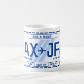Personalizable Boarding Pass Mug for Travel Fans Kaffeetasse (Mittel)