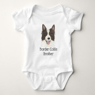 Personalizable Border Collie Dog Baby Strampler