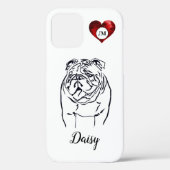 Personalizable Bulldog Lovers Apple iPhone 12 Fall Case-Mate iPhone Hülle (Rückseite)