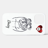 Personalizable Bulldog Lovers Apple iPhone 12 Fall Case-Mate iPhone Hülle (Rückseite (Horizontal))