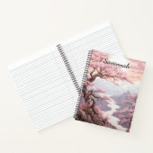 Personalizable Cherry Blossom Waterfall  Notizblock (Innenseite)