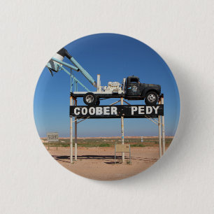 Personalizable Coober Pedy Outback Souvenir Button