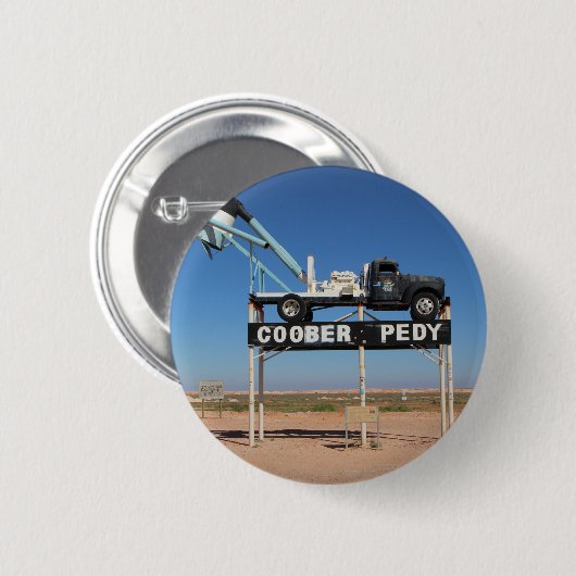 Personalizable Coober Pedy Outback Souvenir Button (Vorne & Hinten)