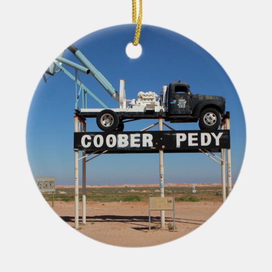 Personalizable Coober Pedy Outback Souvenir Keramik Ornament (Vorne)