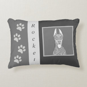 Personalizable Doberman Pinscher Accent Pillow Dekokissen
