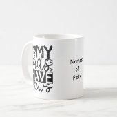 Personalizable Dog Lover Kaffee Tasse (Vorderseite Links)