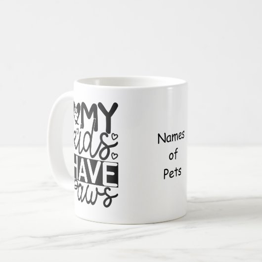Personalizable Dog Lover Kaffee Tasse (Vorderseite Links)